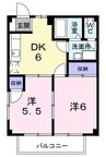 アメニティー安曇野A 2DKの間取り