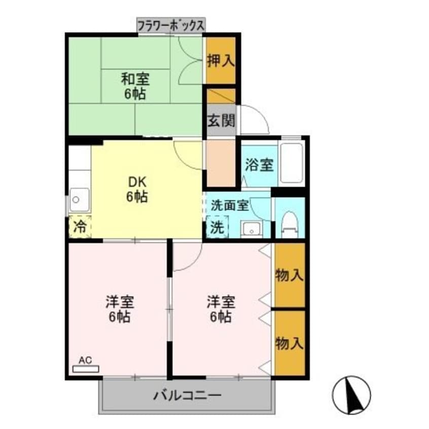 間取図 メイプルタウンA棟