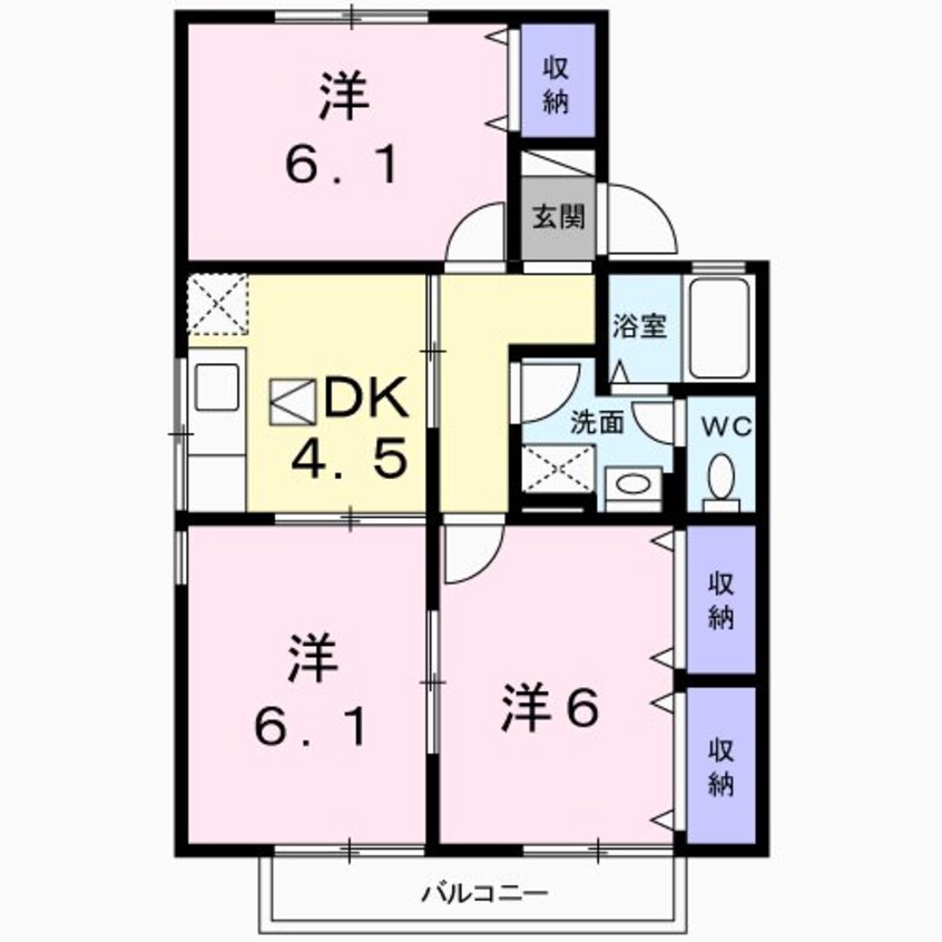 間取図 ヴィラ・ヒロタＡ