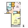アーバンクレスト白板 1LDKの間取り