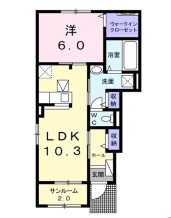 間取図 カーサメヌエット　B