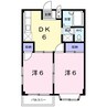 アプリコットＡ 2DKの間取り