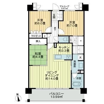 間取り図 サーパスシティ南松本駅前ノースガーデン