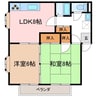 ハイツあい　南棟 2LDKの間取り