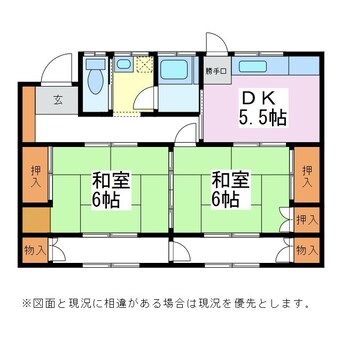 間取図 野口貸家F