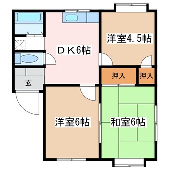 間取図 ベルディタカミヤC