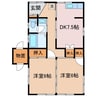 鎌倉貸家　北 2DKの間取り