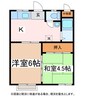 コーポ横山 2Kの間取り