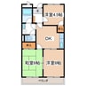 リンピア中村 3DKの間取り