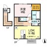 hull 1LDKの間取り