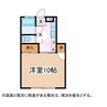 カワクボハイツＢ 1Kの間取り