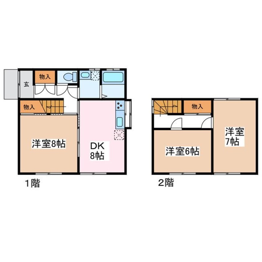 間取図 横田１丁目２階建住宅