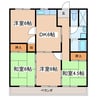 第一双葉マンション 4DKの間取り