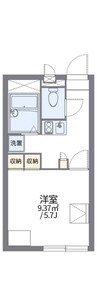 レオパレス新田町 1Kの間取り