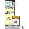 CouR18高宮E 1LDKの間取り