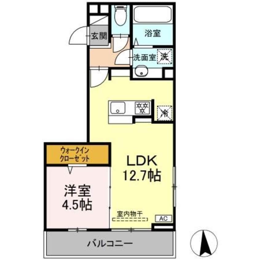 間取図 CouR18高宮W