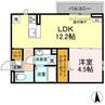 GRAND D-ROOM高宮北W 1LDKの間取り