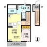 D-room本庄 1LDKの間取り