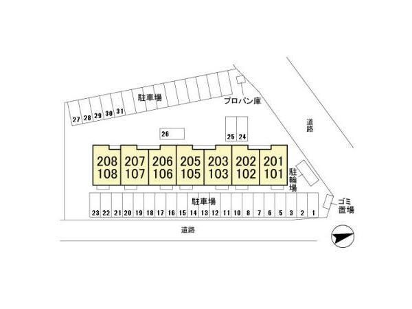 配置図 ミッドパレス市場町Ⅰ（市場町）