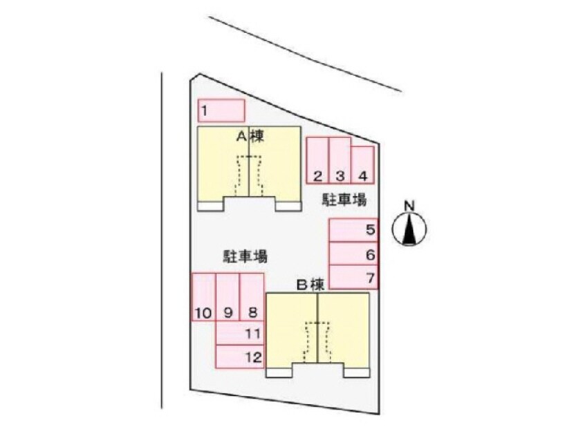 配置図 ボヌール　ヴィーロⅠ（長沼町）