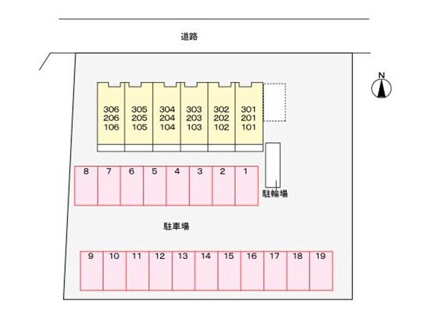 配置図 エクセレント（昭和町）