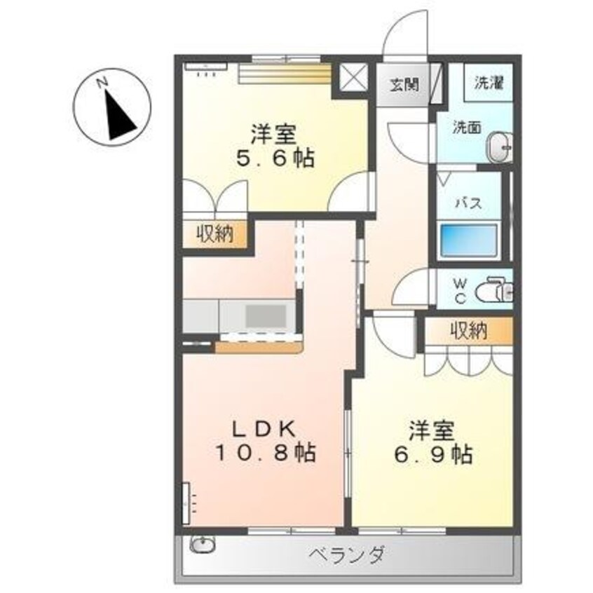 間取図 エレガンスⅢ（国定町）