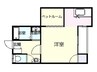レスター 1Kの間取り
