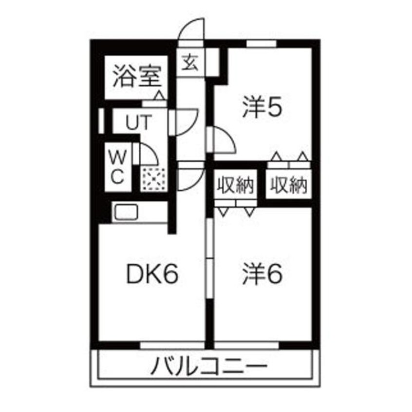 間取図 メゾンモテギⅢＢ（今泉町）