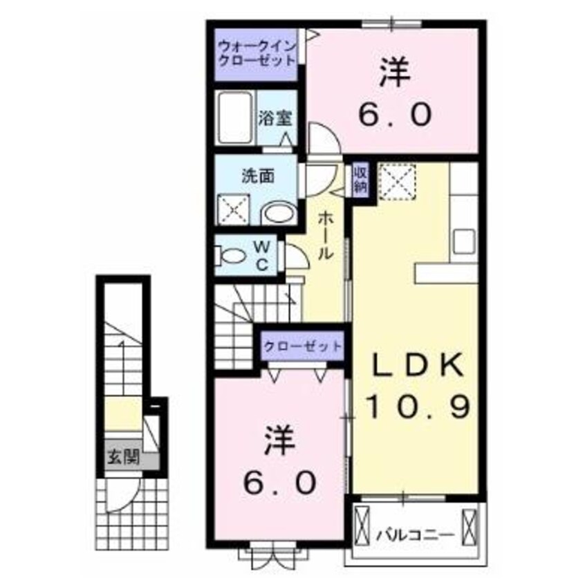 間取図 シャローム　アーク瑠璃（波志江町）