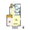 プリムローズＡ（長沼町） 1LDKの間取り