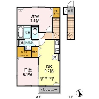 間取図 ダイヤモンドＡ（宮子町）