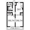 エトワール韮塚（韮塚町） 2DKの間取り