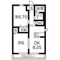 ハニーハイツＢ（田部井町）の間取図
