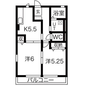 間取図 グリーンガーデンＢ（安堀町）
