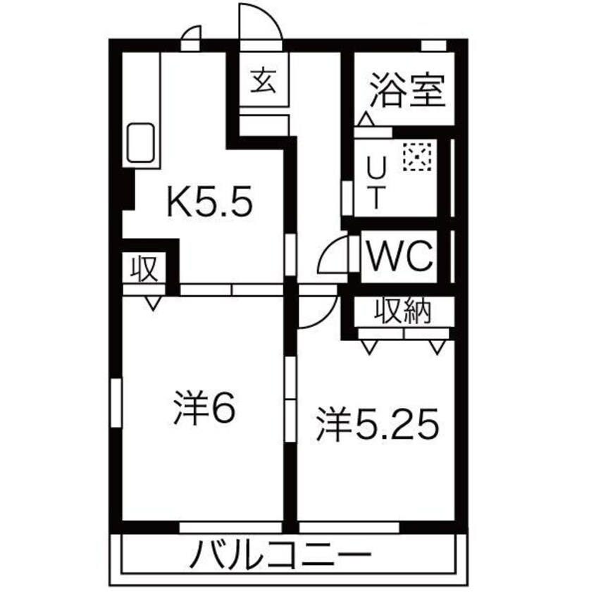 間取図 グリーンガーデンＢ（安堀町）