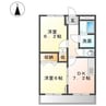 エクシード（茂呂町） 2DKの間取り
