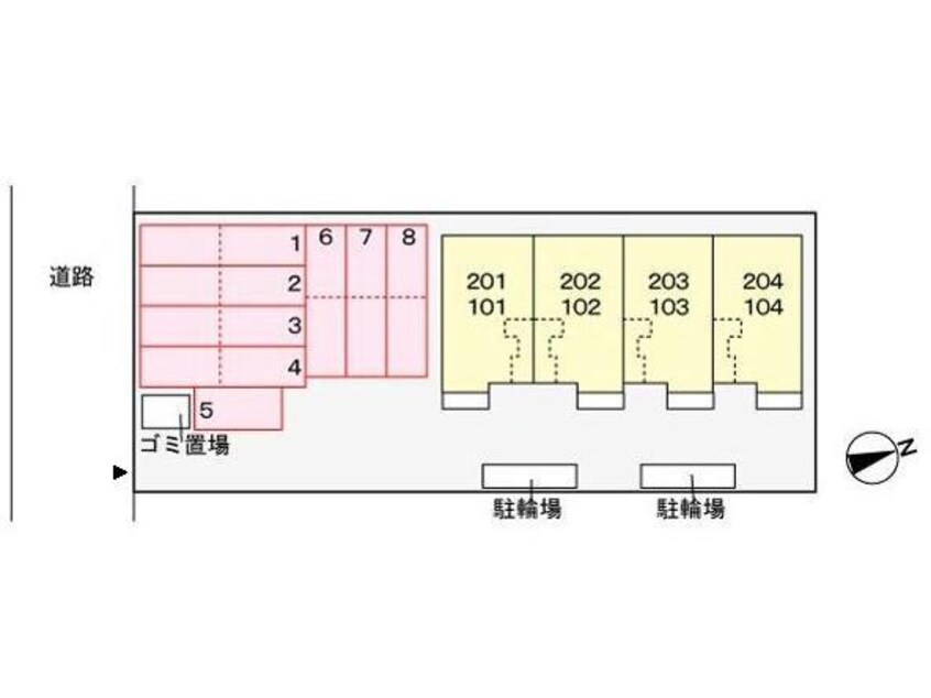 配置図 グレイスフル　泉（境伊与久）
