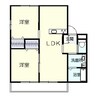 ハニーハイツC（田部井町） 2LDKの間取り
