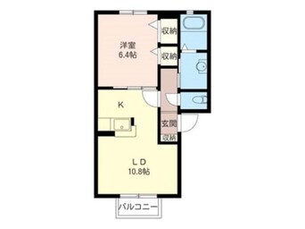 間取図 カーサ　エクセルＤ（田部井町）