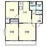 ラベンダー八幡Ａ 3DKの間取り