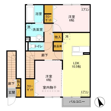 間取り図 ブレシア　カツラⅡ（市場町）