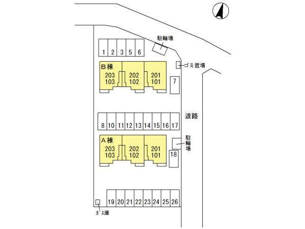 配置図 メゾンド・アイＡ（美茂呂町）