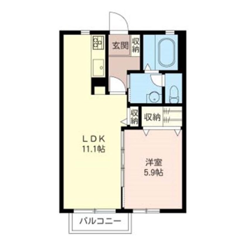 間取図 ヴィクトワールⅡＢ（境伊与久）