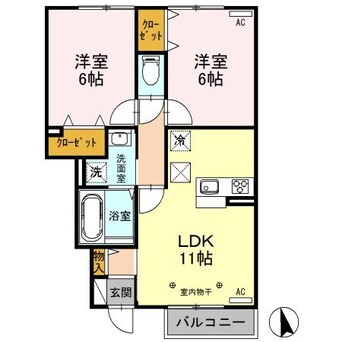 間取図 メゾン・ド・ジュリアンＣ（北千木町）