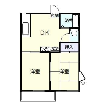 間取り図 センターハイツ（山王町）