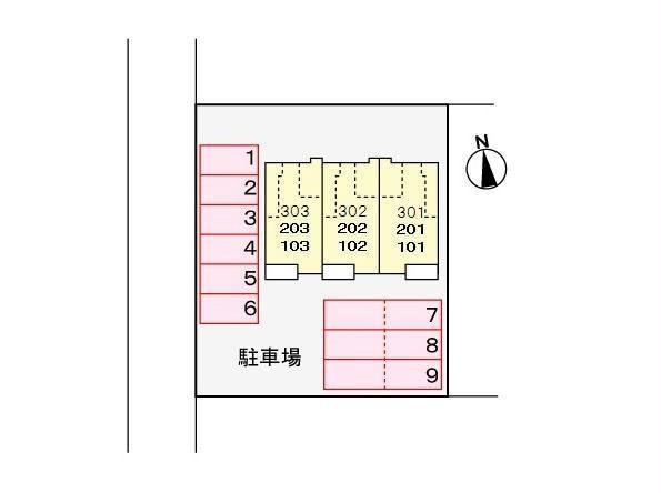 配置図 リエ　フュテュール（下植木町）