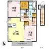オペラハウス柳原B（柳原町） 2LDKの間取り
