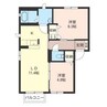 カーサ　エクセルＡ（田部井町） 2LDKの間取り