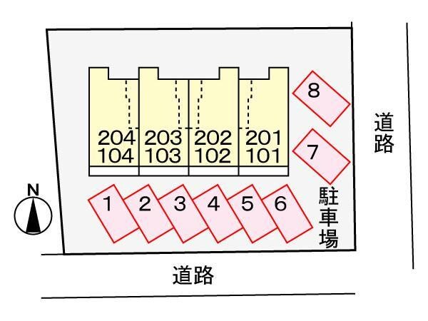 配置図 サンセールＫ（昭和町）