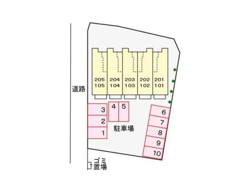 配置図 ソレイユ・Ｆ（昭和町）